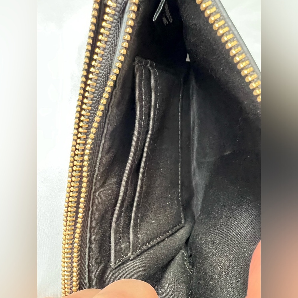 Coach Black Leather Zip Pouch - Picture 6 of 12